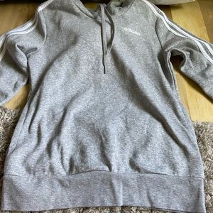Adidas Gray 3 stripe Sweatshirt